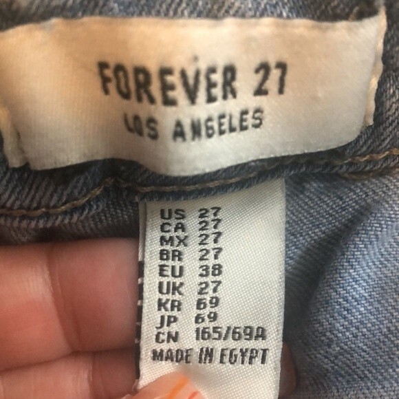 Forever 21 Jeans Bermuda Length Shorts Size 27 - Picture 3 of 3
